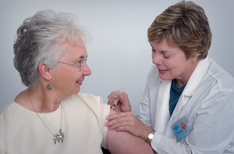 Caregiver with elderly client
